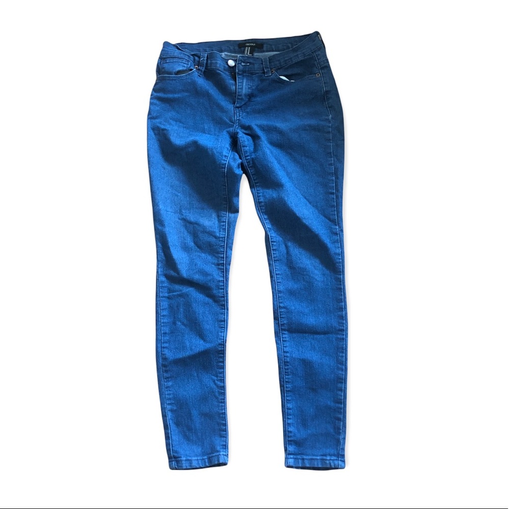 forever 21 blue skinny jeans